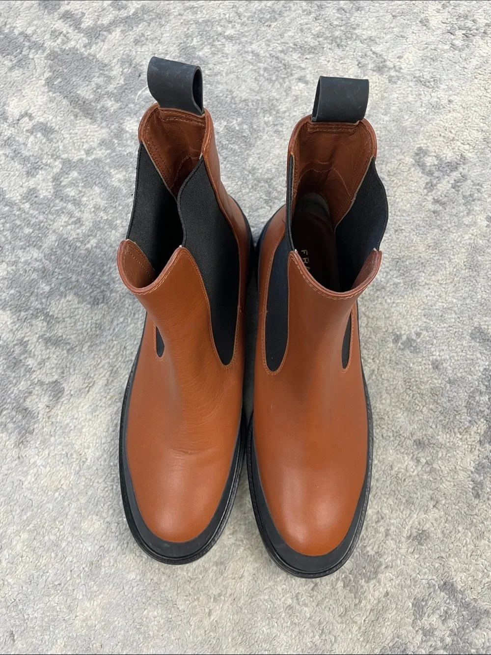 Frame Le Holland Chelsea Boots Ankle Tobacco Brown Sz 38